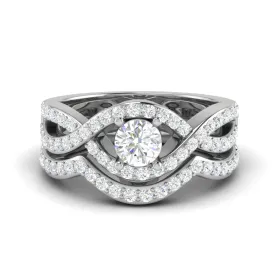 0.30 cts Solitaire Diamond Twisted Shank Platinum Ring JL PT RV RD 158