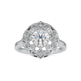 0.30cts. Solitaire Designer Platinum Diamond Engagement Ring JL PT 0044
