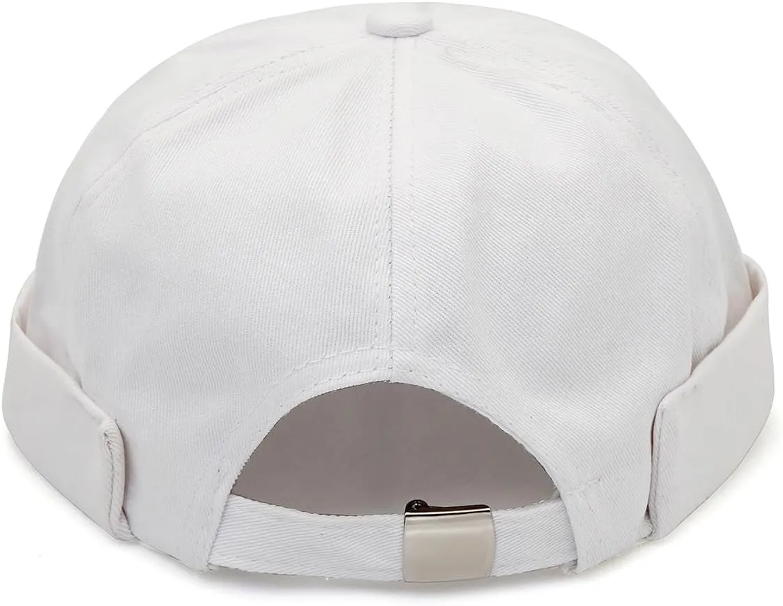3 Pack Mens Brimless Skullcap Sailor Docker Cap Rolled Cuff Retro Beanie Hat