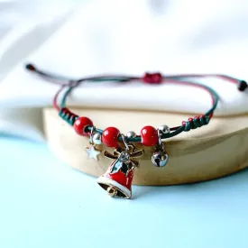 Adjustable Christmas Bell Wish / Friendship Bracelet
