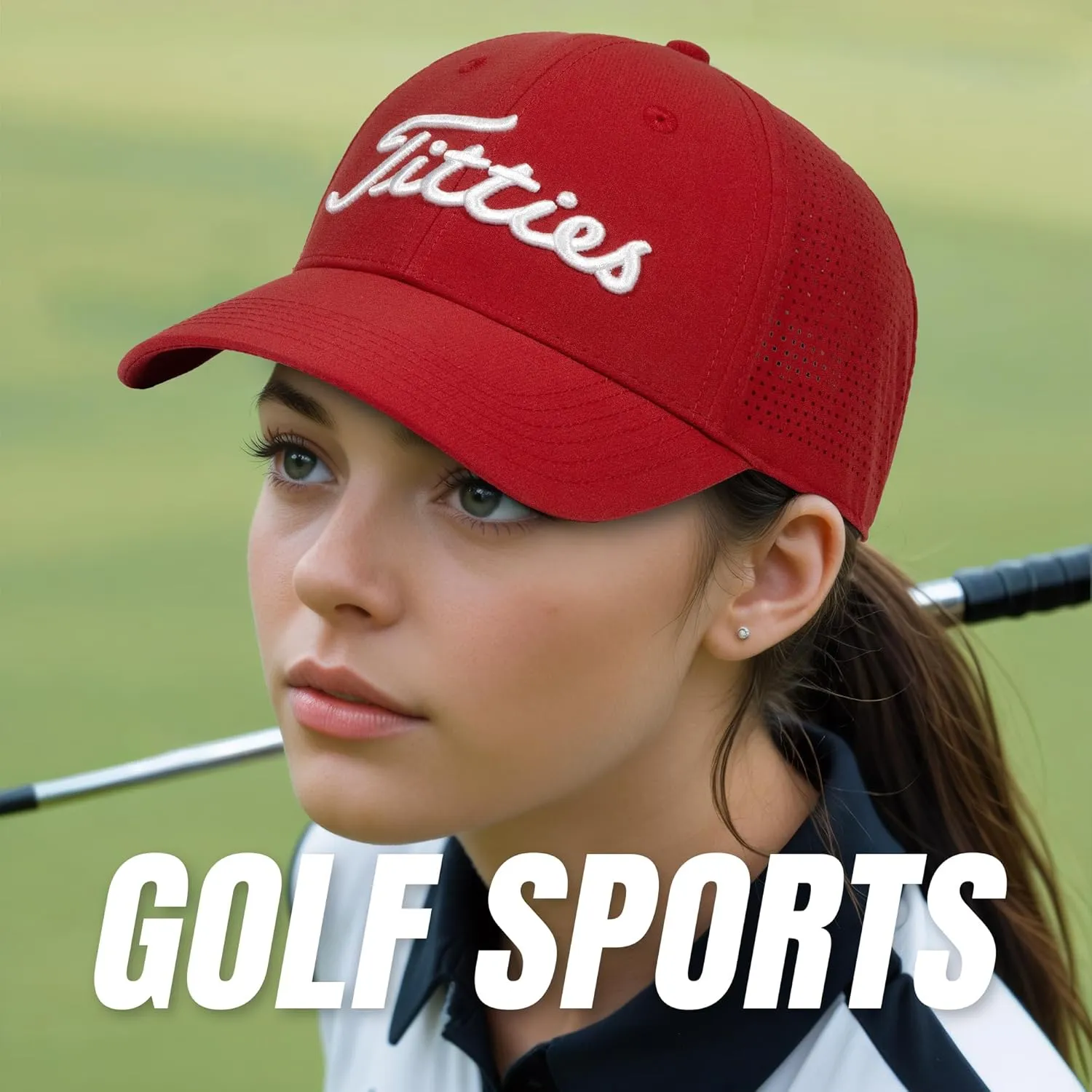 Bamveio Titties Hat Tittiess Golf Hats for Men Women,Funny Tittes Hat, Titliest Cap, White and Black