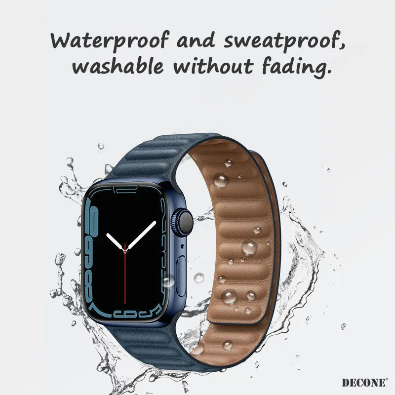 Black | Leather Link Magnetic Strap