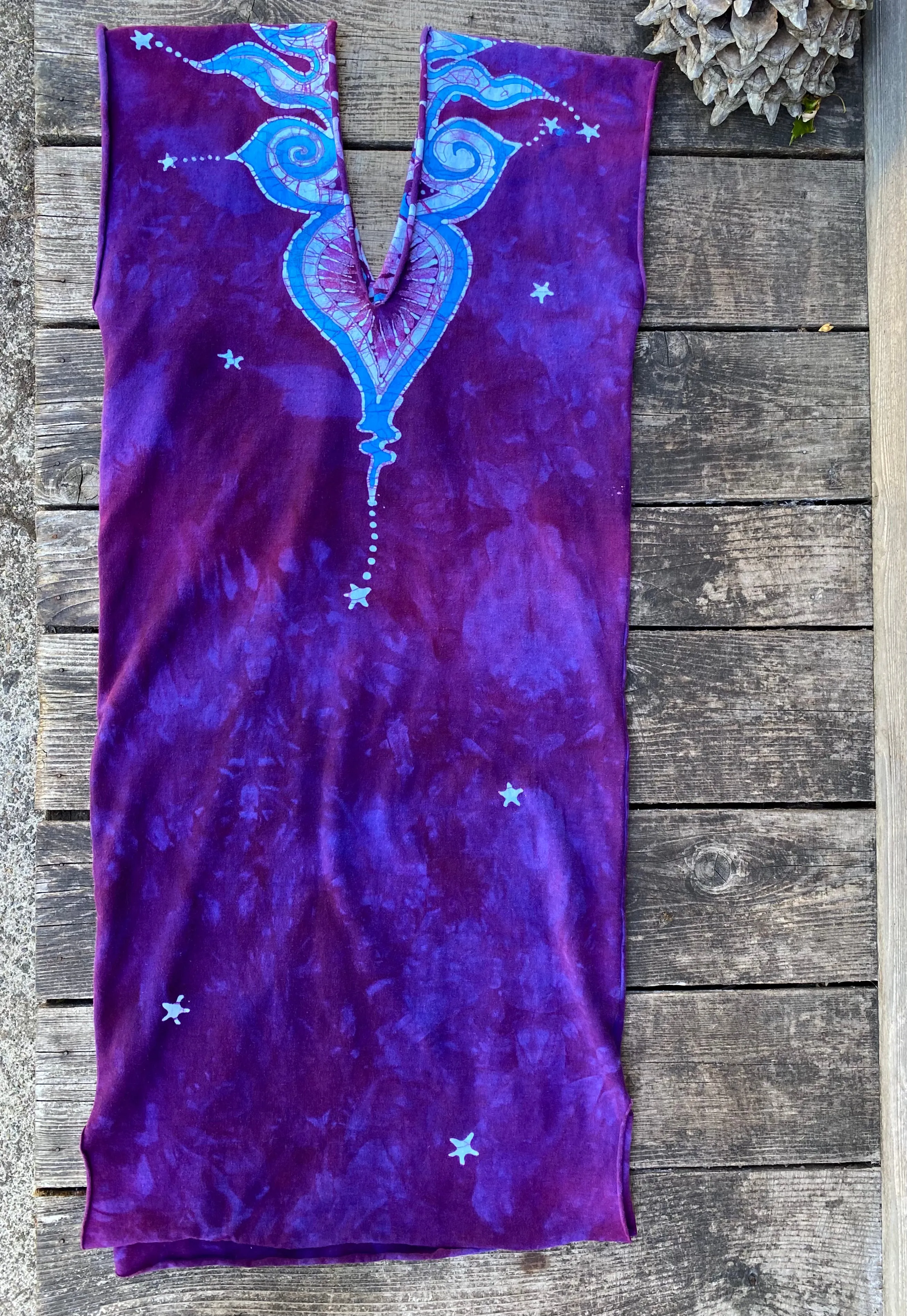 Cosmic Purple Stretchy Hemp Tube Dress
