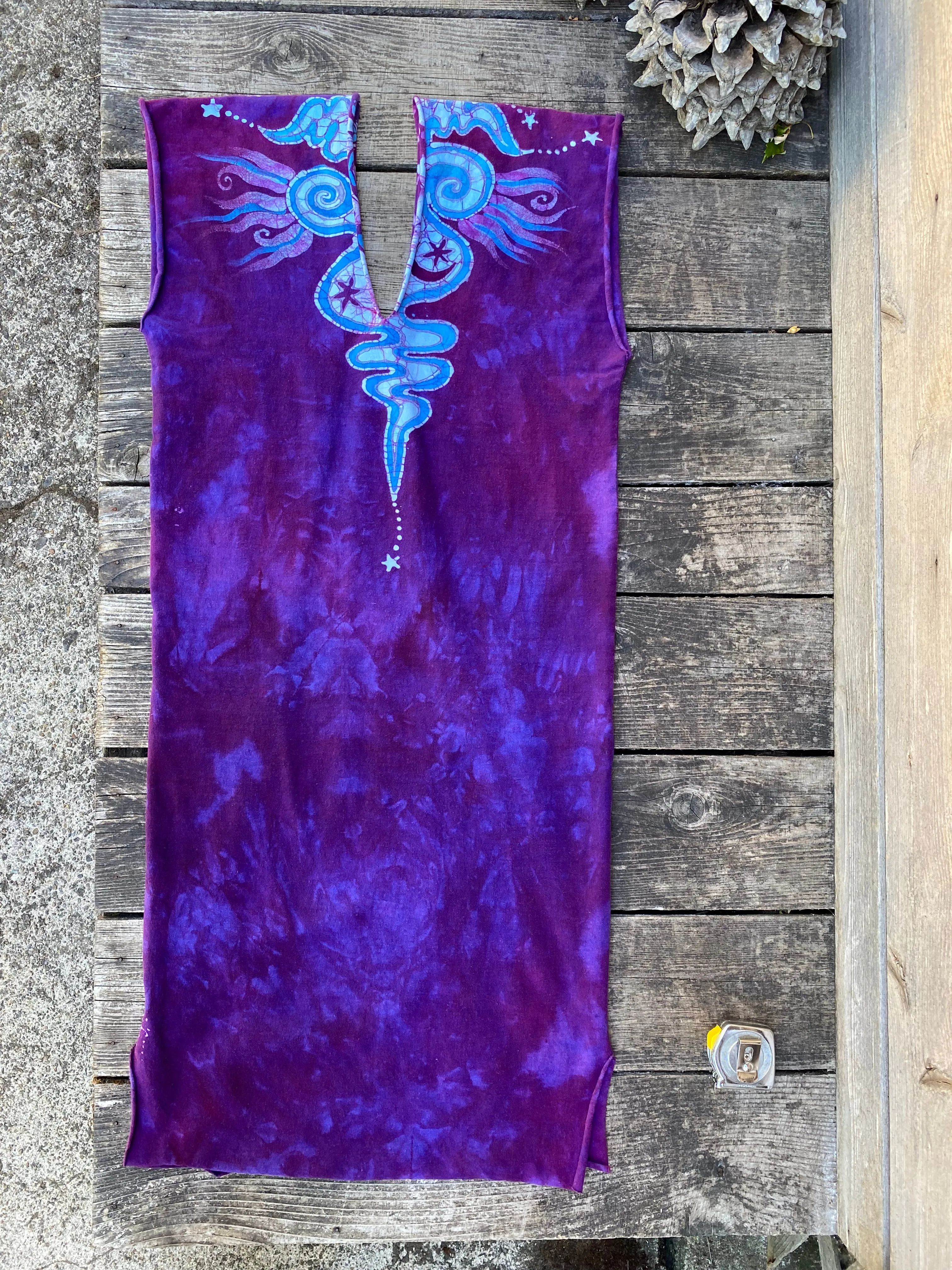 Cosmic Purple Stretchy Hemp Tube Dress