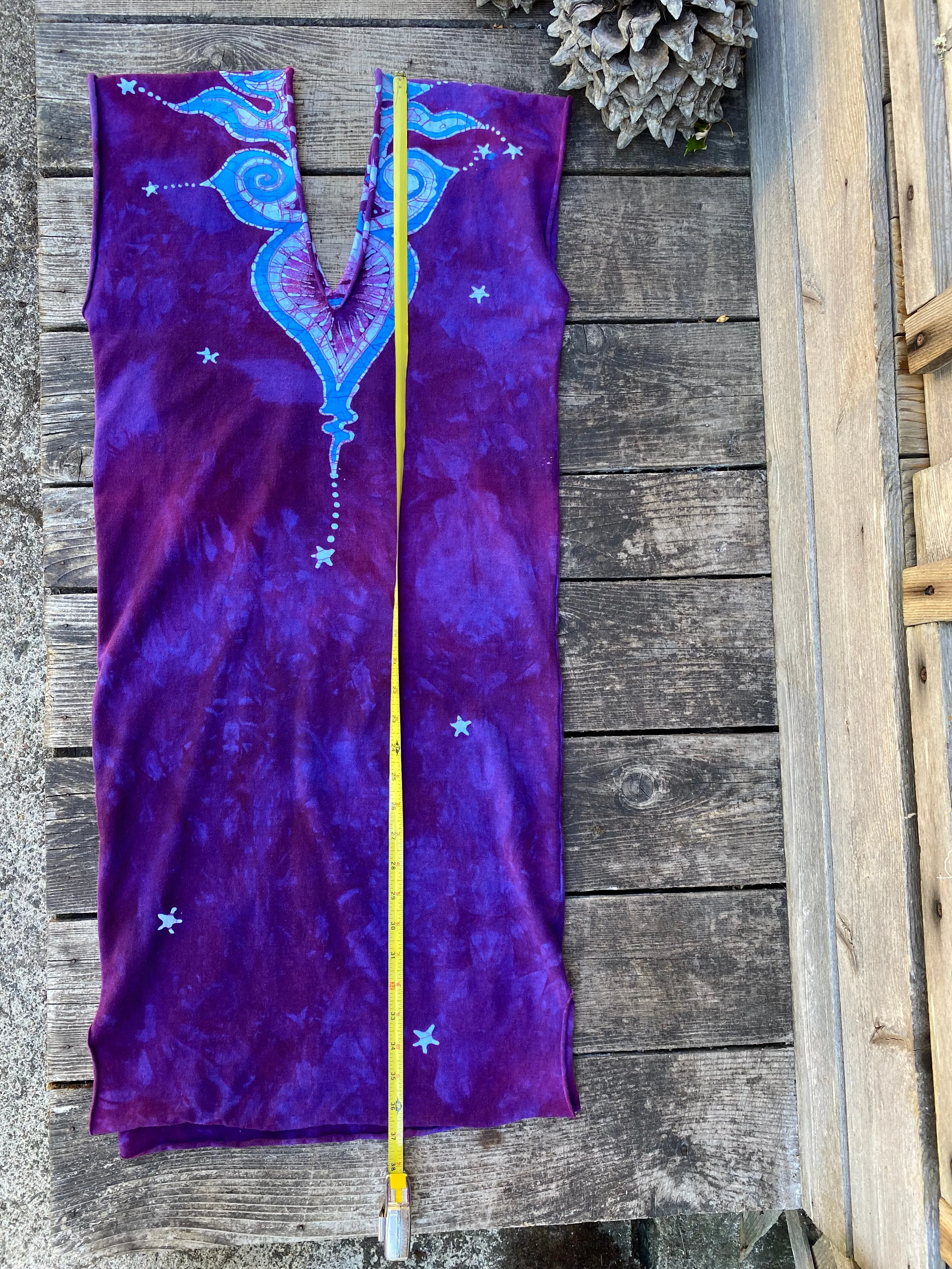 Cosmic Purple Stretchy Hemp Tube Dress