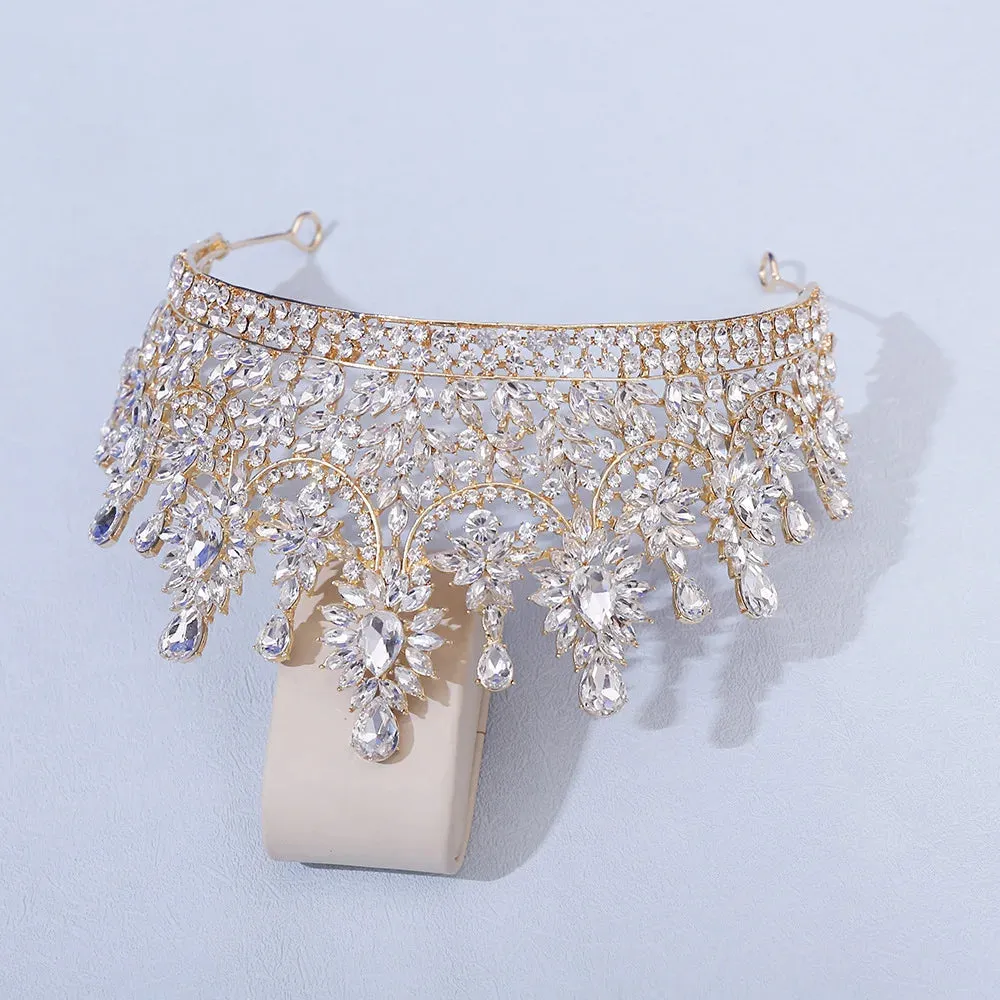 Creme de la Creme Floral Peaks Design Tiaras-Crown