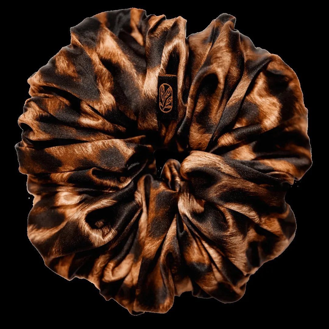 curlfriend collective' Cheetah 100% Mulberry Silk Scrunchie