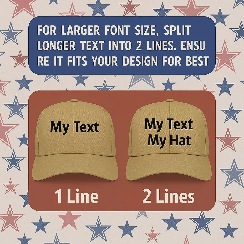 Custom Hats, Custom Caps, Embroidery Hats with Your Text Here, Personalized Baseball Cap with Your Text