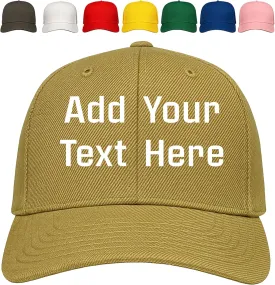 Custom Hats, Custom Caps, Embroidery Hats with Your Text Here, Personalized Baseball Cap with Your Text