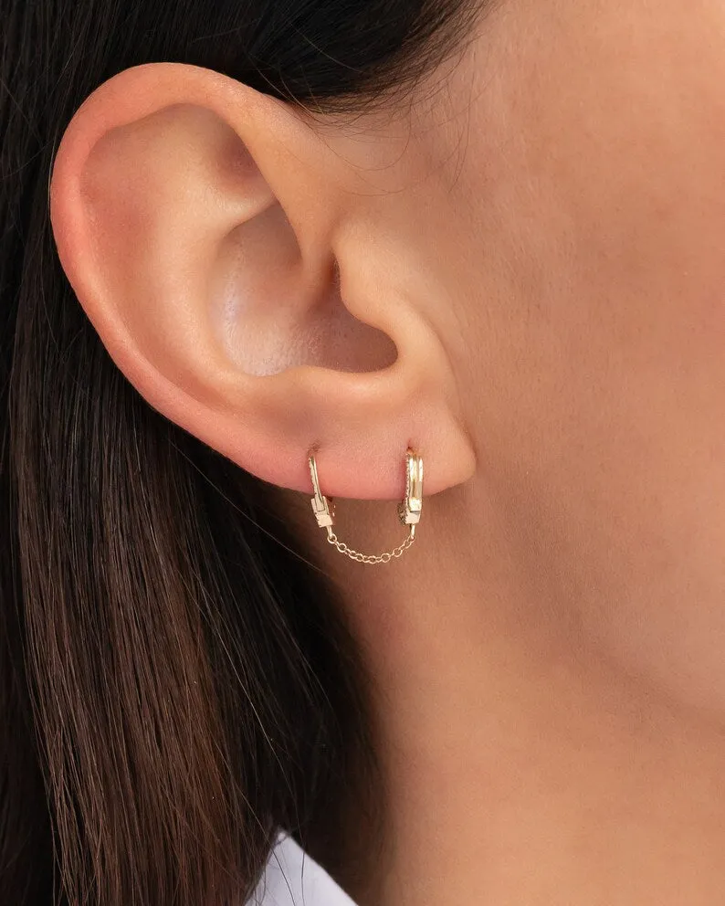 Double Handcuff Earring