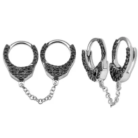 Double Handcuff Earring