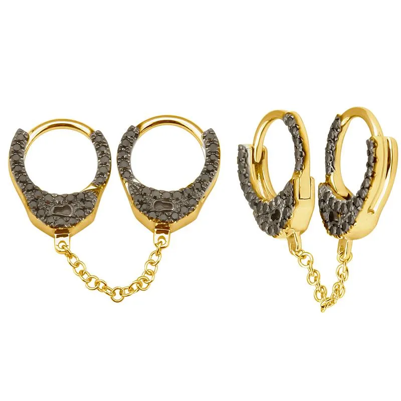 Double Handcuff Earring
