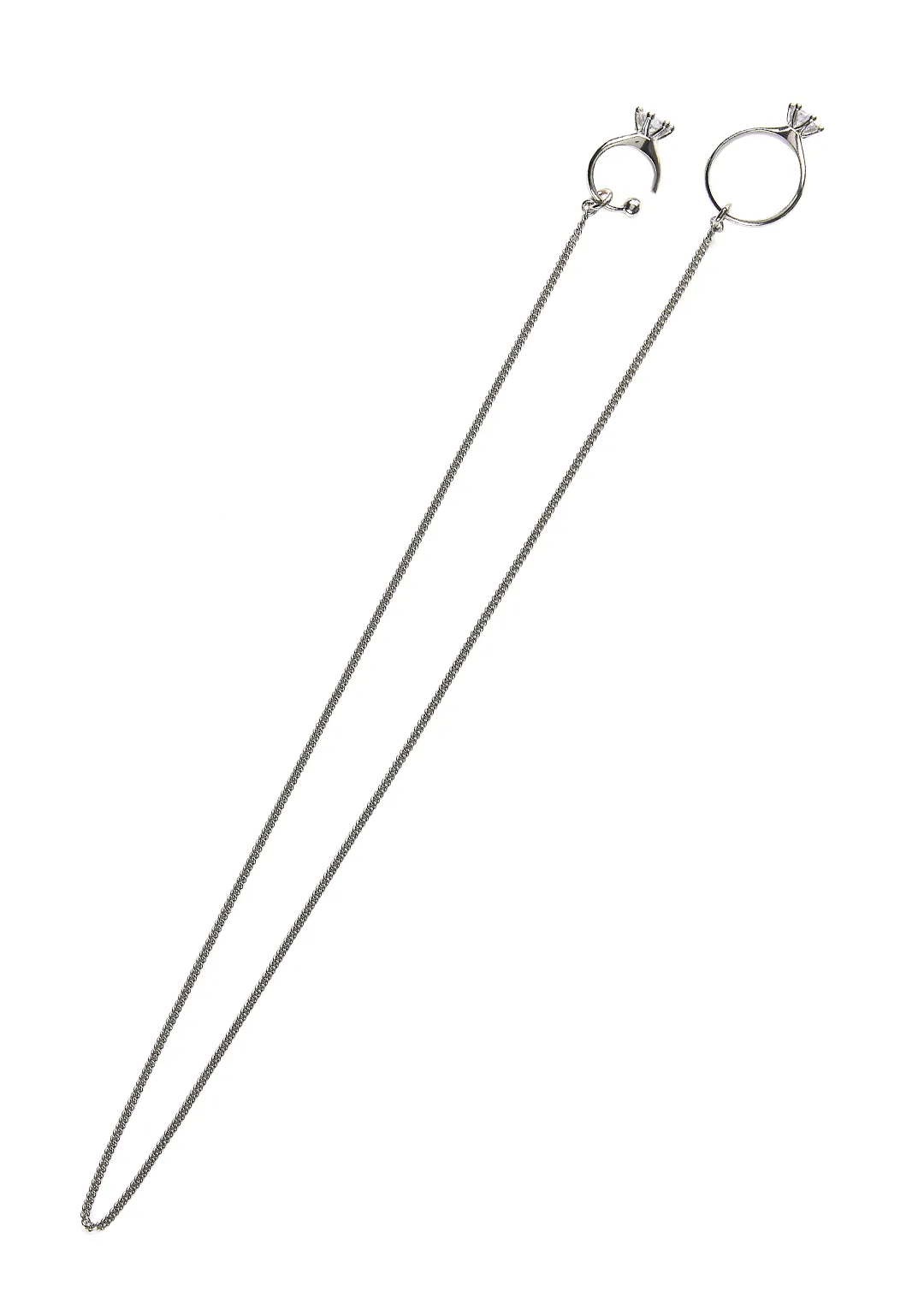 Double Solitaire Earring