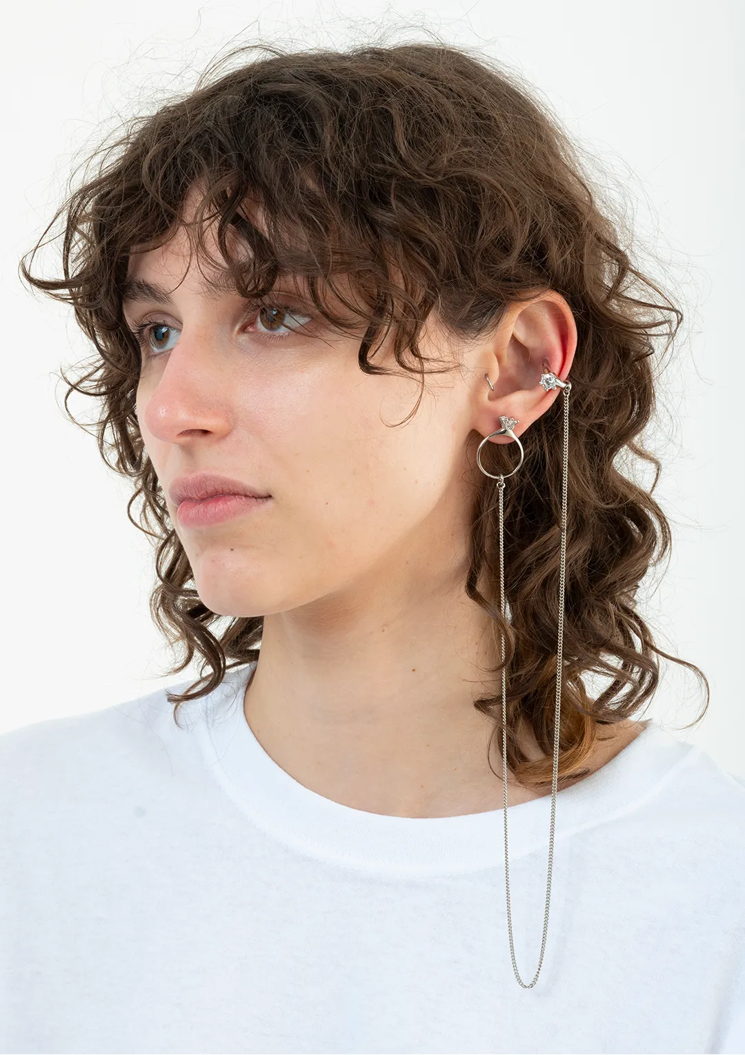 Double Solitaire Earring