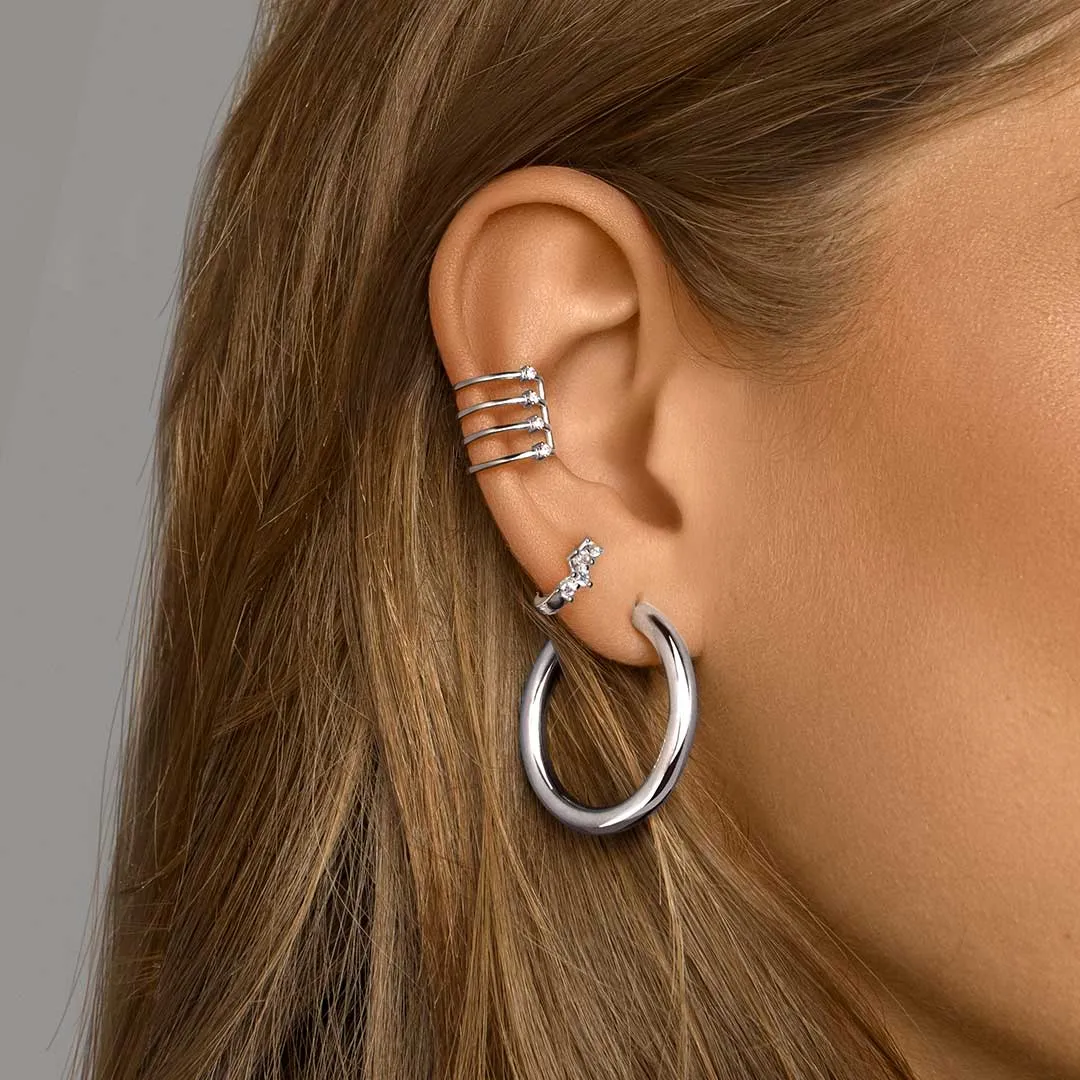 Ear Cuff Cali Silver Single Earring