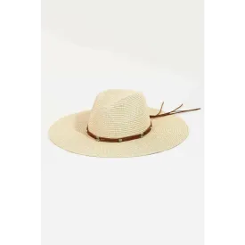 Elevate Your Style with the Fame Rope Strap Wide Brim Weave Hat