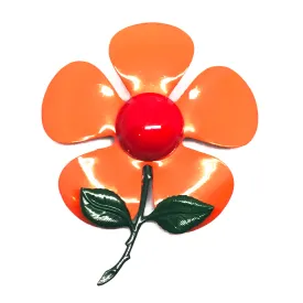 Enamelled Flower Brooch