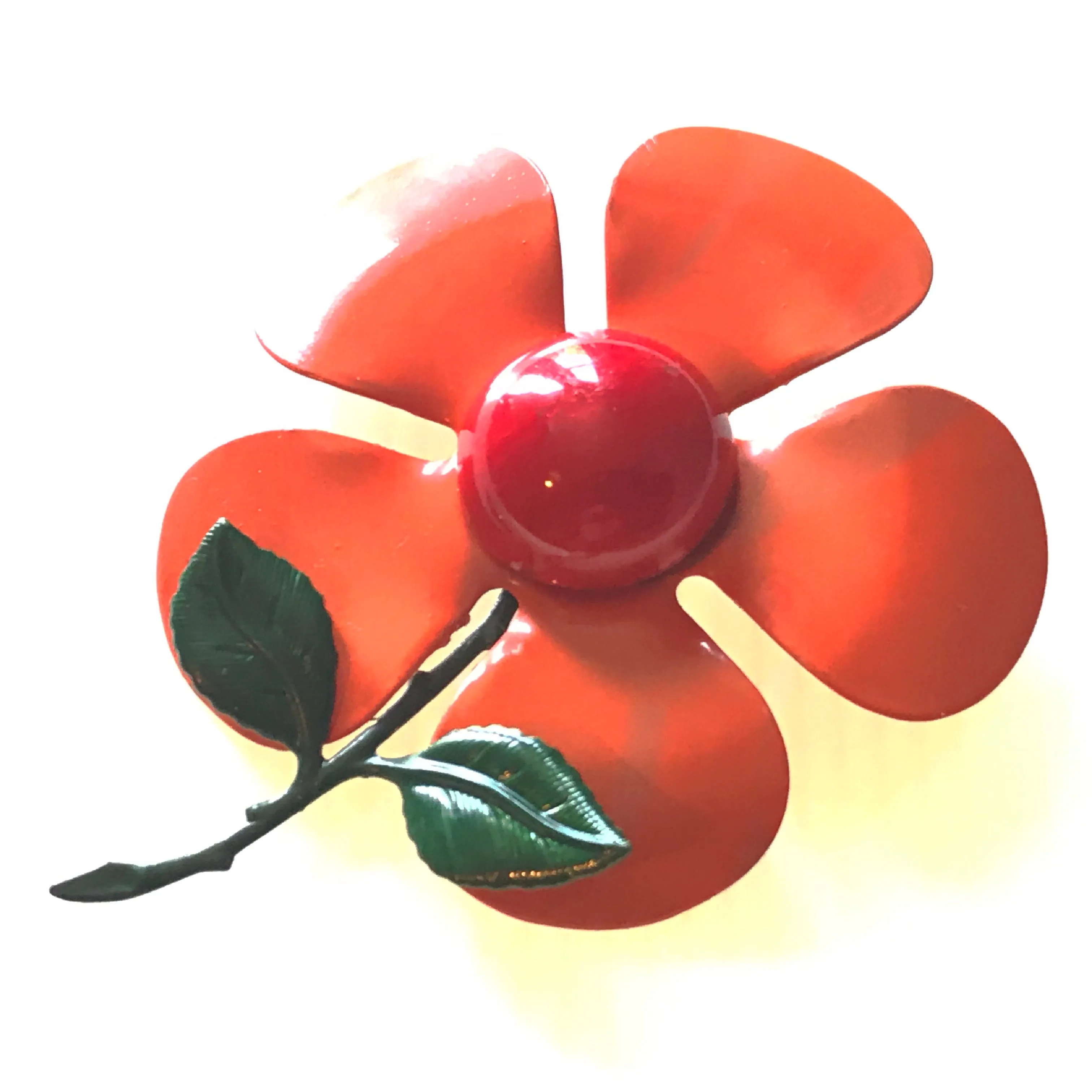 Enamelled Flower Brooch