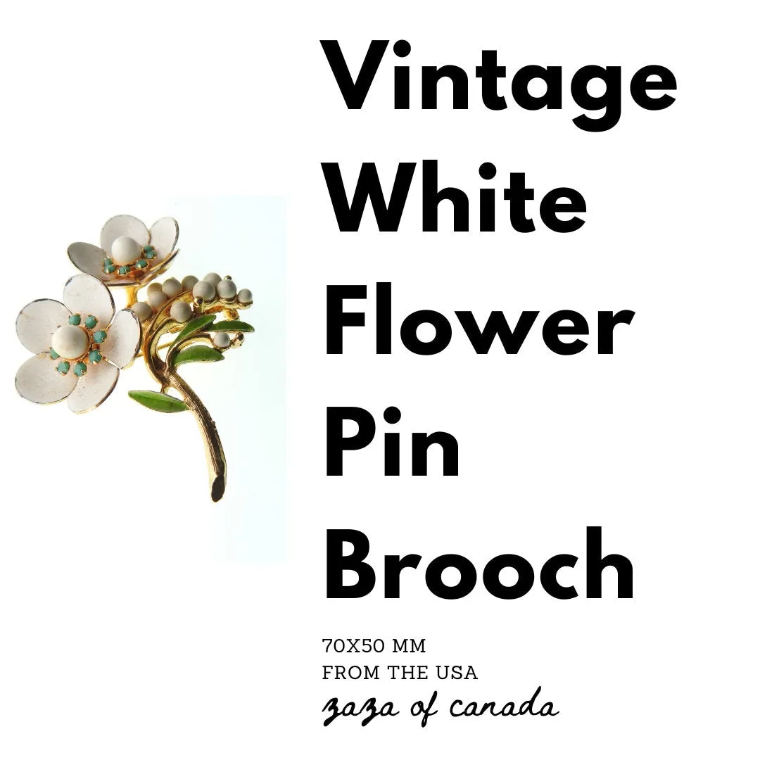 Eye-catching vintage enamel flower brooch