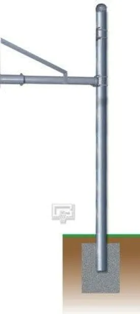 Gared Sports 4 1/2" O.D. Front Mount Adjustable Straight Post