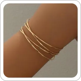 Gold Arm Cuff for Women Upper Arm Cuff Multi-layered Cross Arm Cuffs Bangle Dainty Adjustable Arms Bangle Bracelet Jewelry