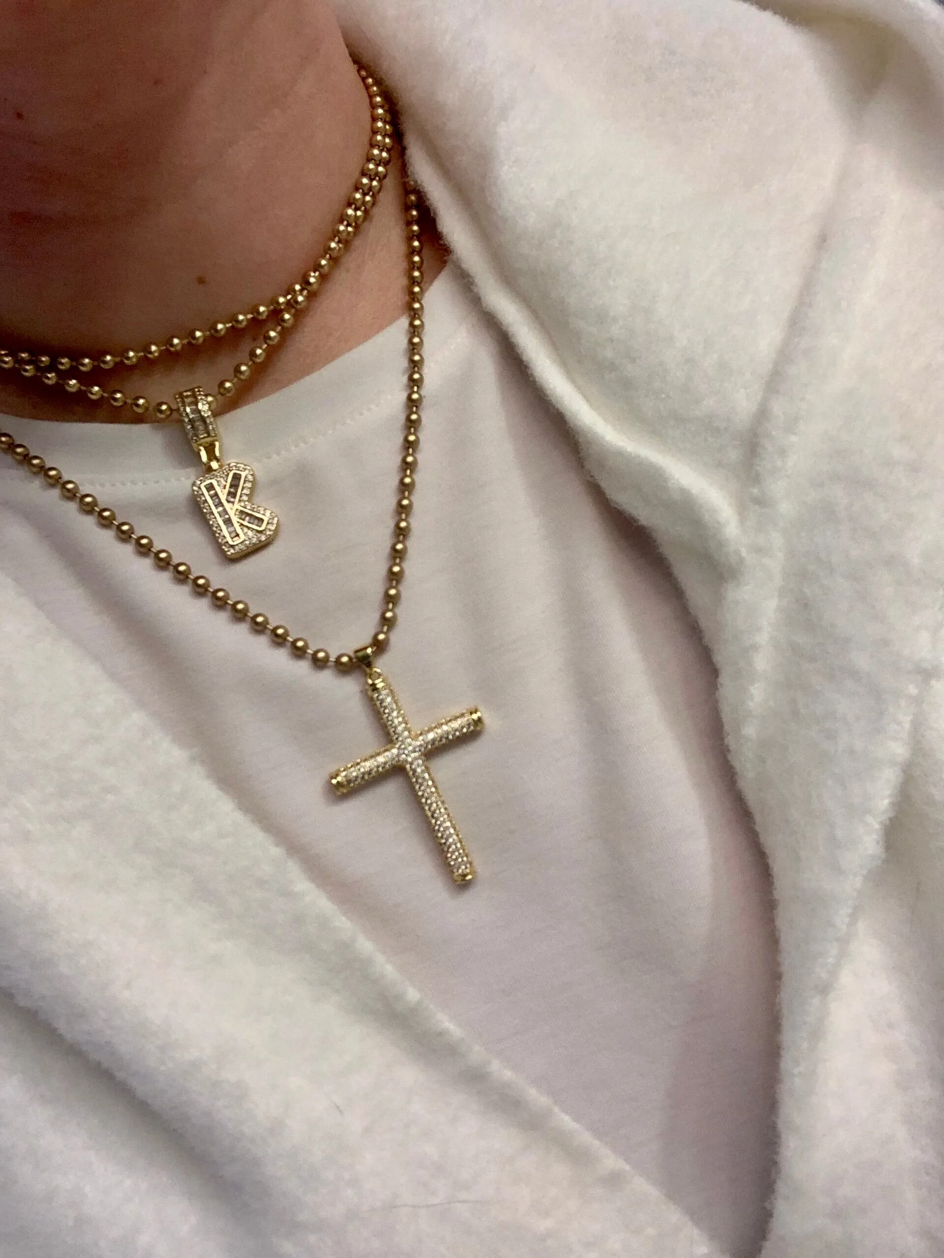 Gold Pave’ Cross by Karli Buxton
