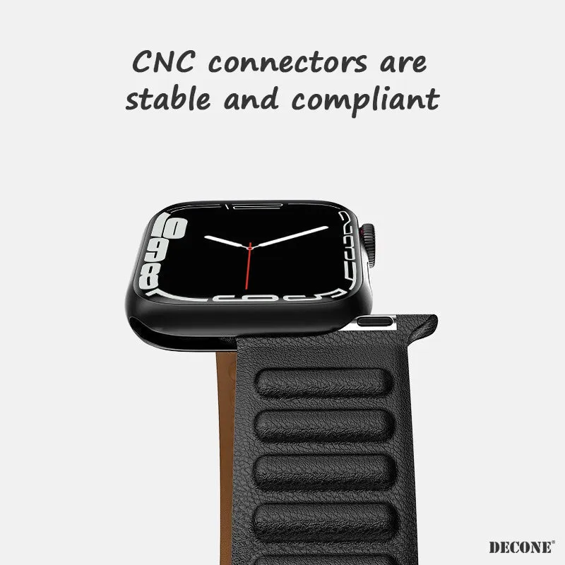 Grey | Leather Link Magnetic Strap
