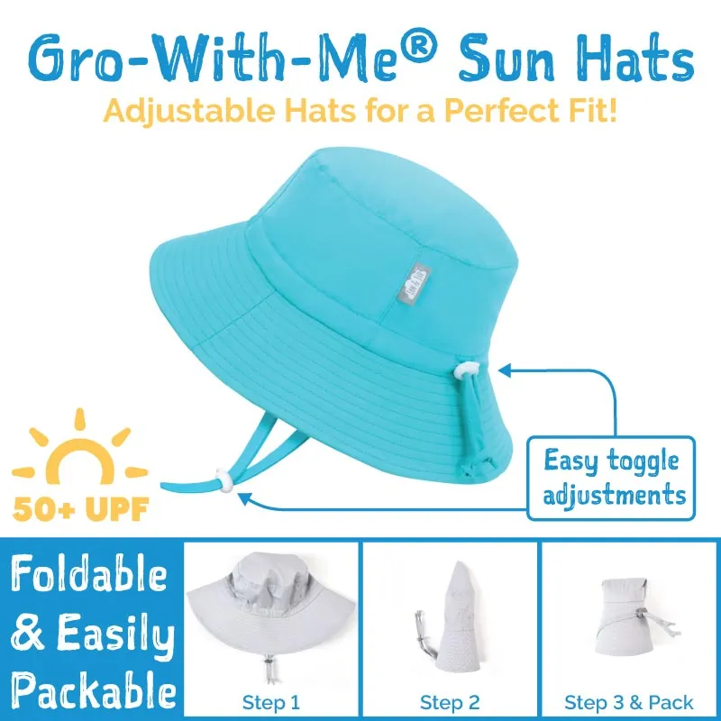 Gro-With-Me® Aqua-Dry Bucket Sun Hat - Grey Cloud