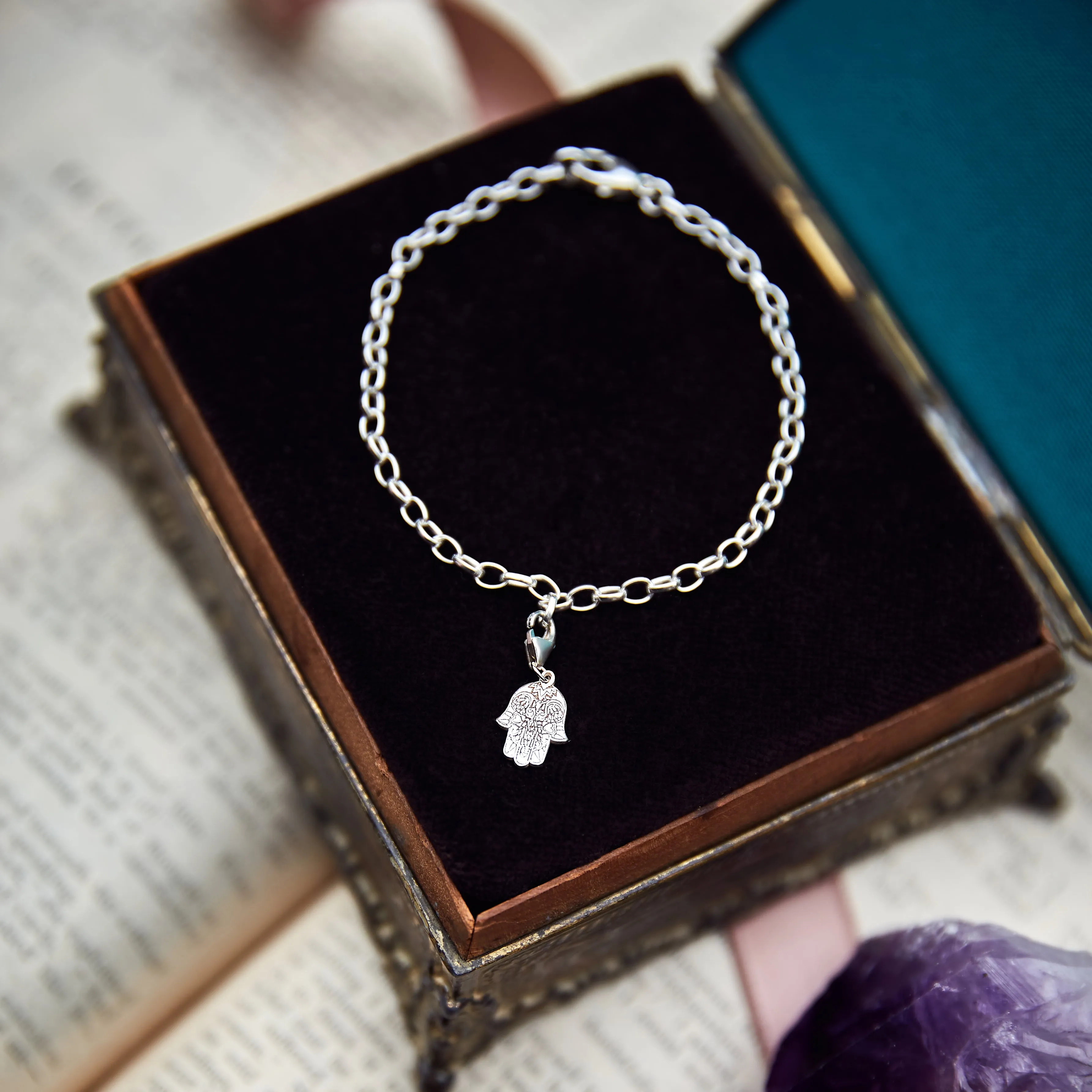 Hamsa Hand Starter Charm Bracelet