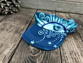 Hold for Christine - Teal and Purple Sun Visor Hat #3