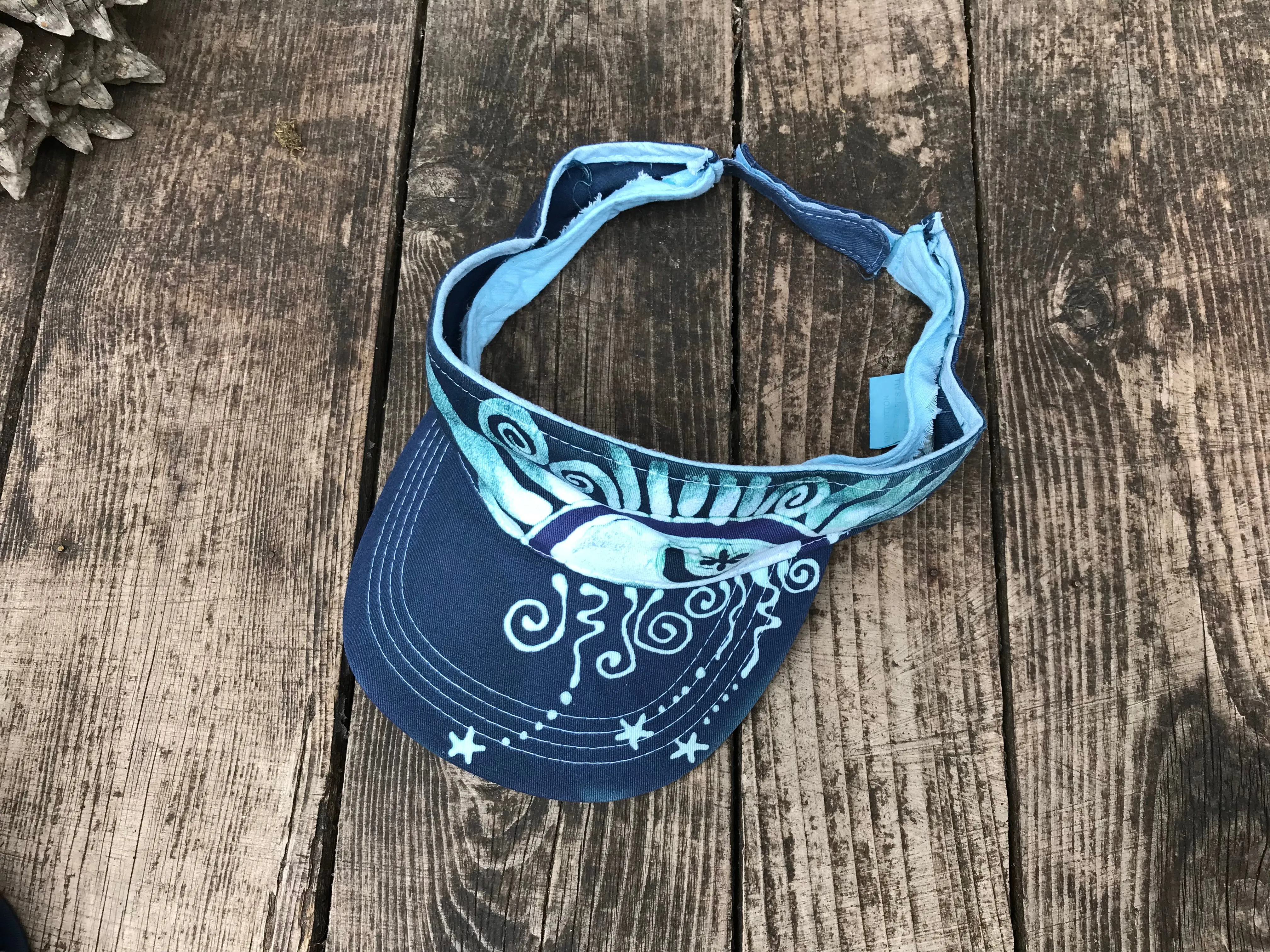 Hold for Christine - Teal and Purple Sun Visor Hat #3
