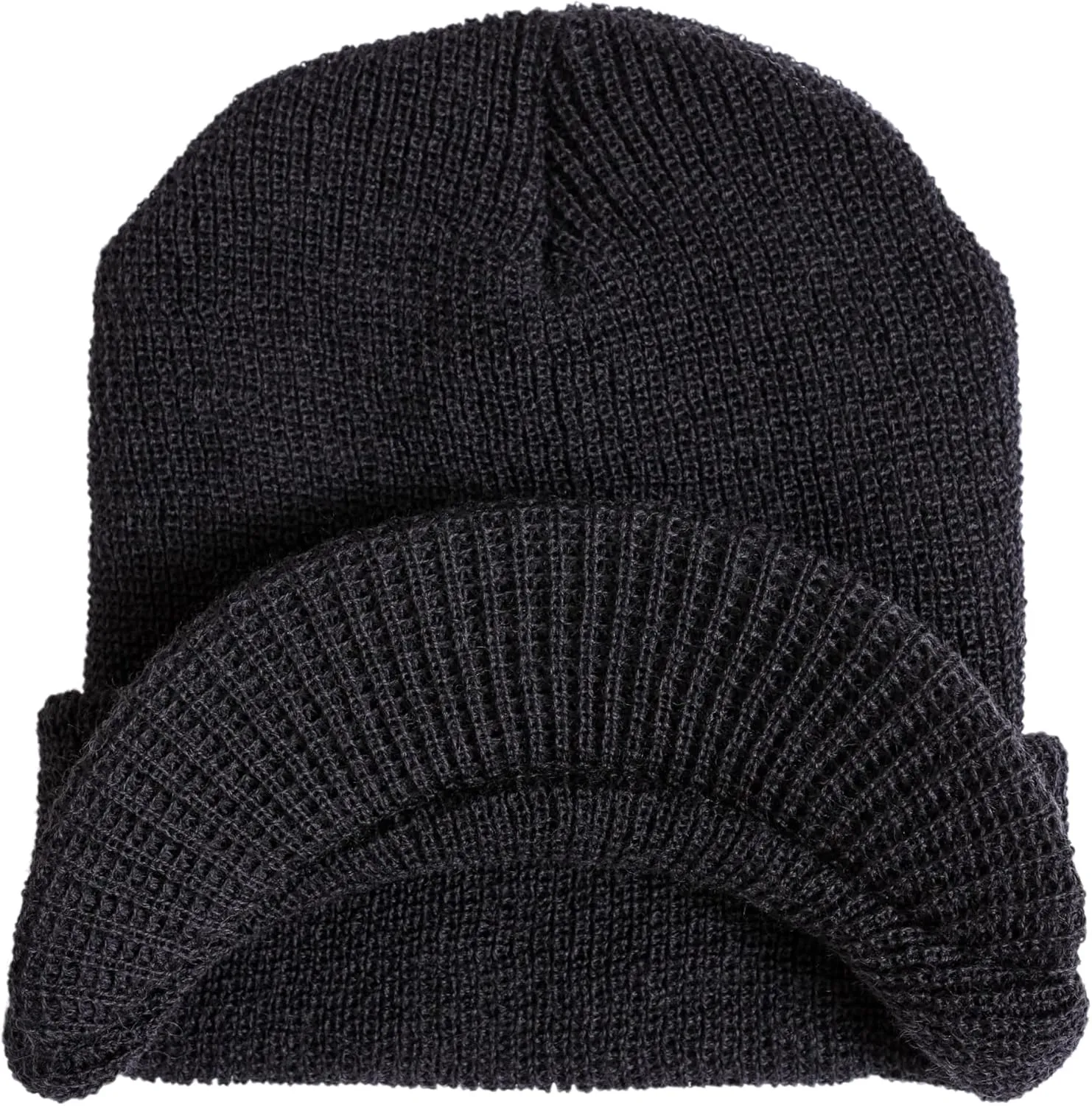 M MCGUIRE GEAR Genuine G.I. Winter Beanie Cap with Visor, 100% Wool Fitted Cap, Made in USA