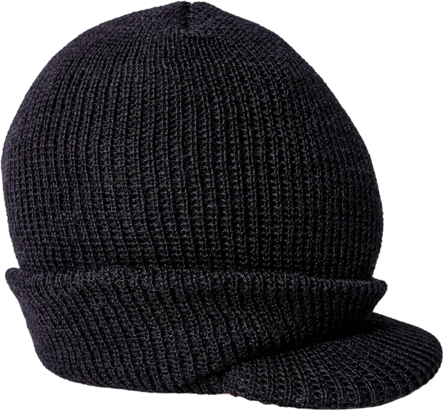 M MCGUIRE GEAR Genuine G.I. Winter Beanie Cap with Visor, 100% Wool Fitted Cap, Made in USA