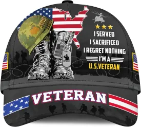 Military Caps for Men Veteran Baseball Caps US Veteran Hat Eagle Crest Military Hats Patriotic Baseball Cap Gift for Veteran