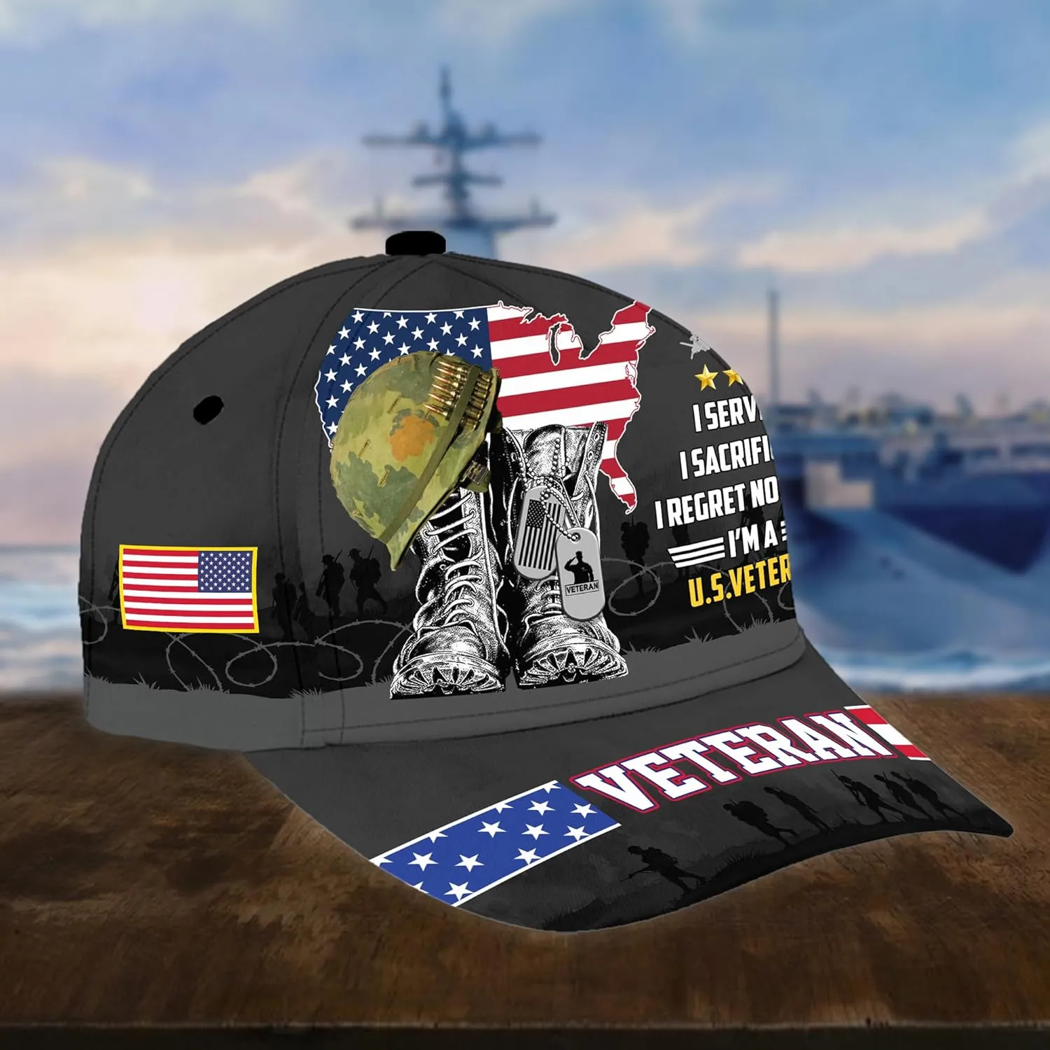 Military Caps for Men Veteran Baseball Caps US Veteran Hat Eagle Crest Military Hats Patriotic Baseball Cap Gift for Veteran