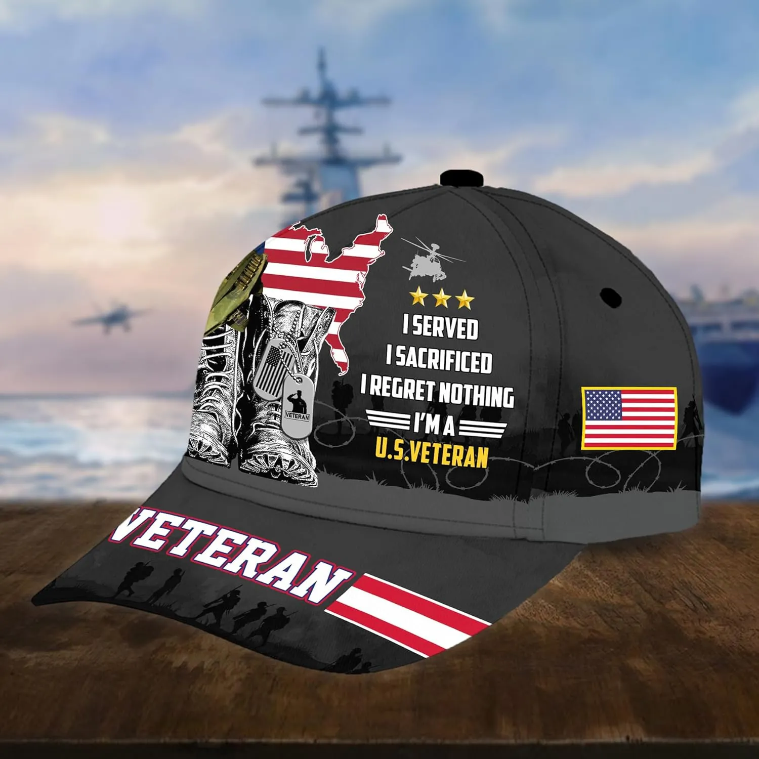 Military Caps for Men Veteran Baseball Caps US Veteran Hat Eagle Crest Military Hats Patriotic Baseball Cap Gift for Veteran