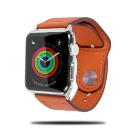 Orange Leather Cuff Apple Watch Band & Strap