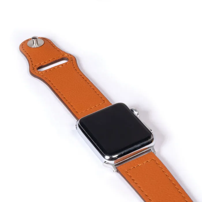 Orange Leather Cuff Apple Watch Band & Strap