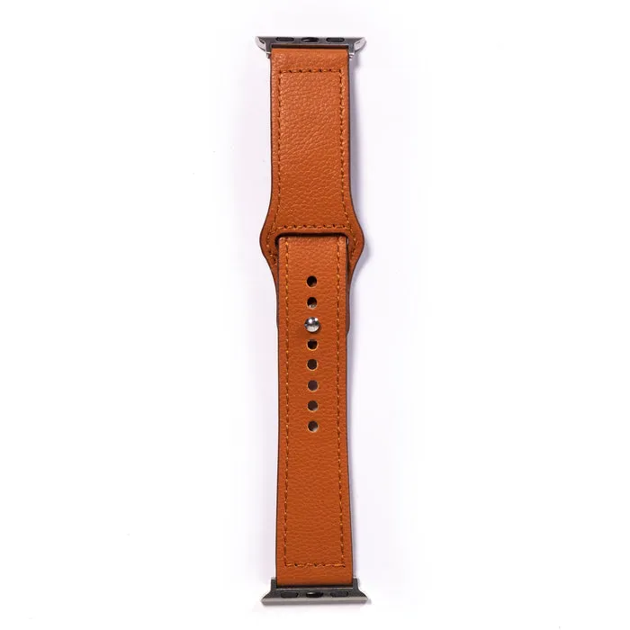 Orange Leather Cuff Apple Watch Band & Strap