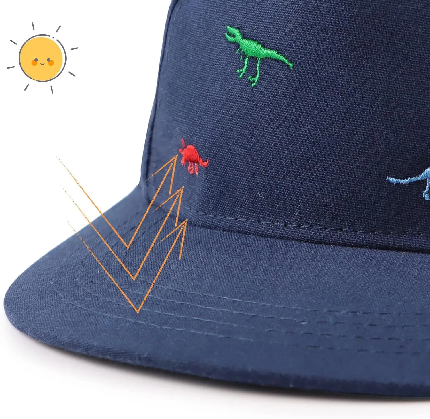 Peecabe Toddler Baseball Hat Novelty Boy Girl Sun Cap Flat Brim Kid Baseball Hats 6M-8Y