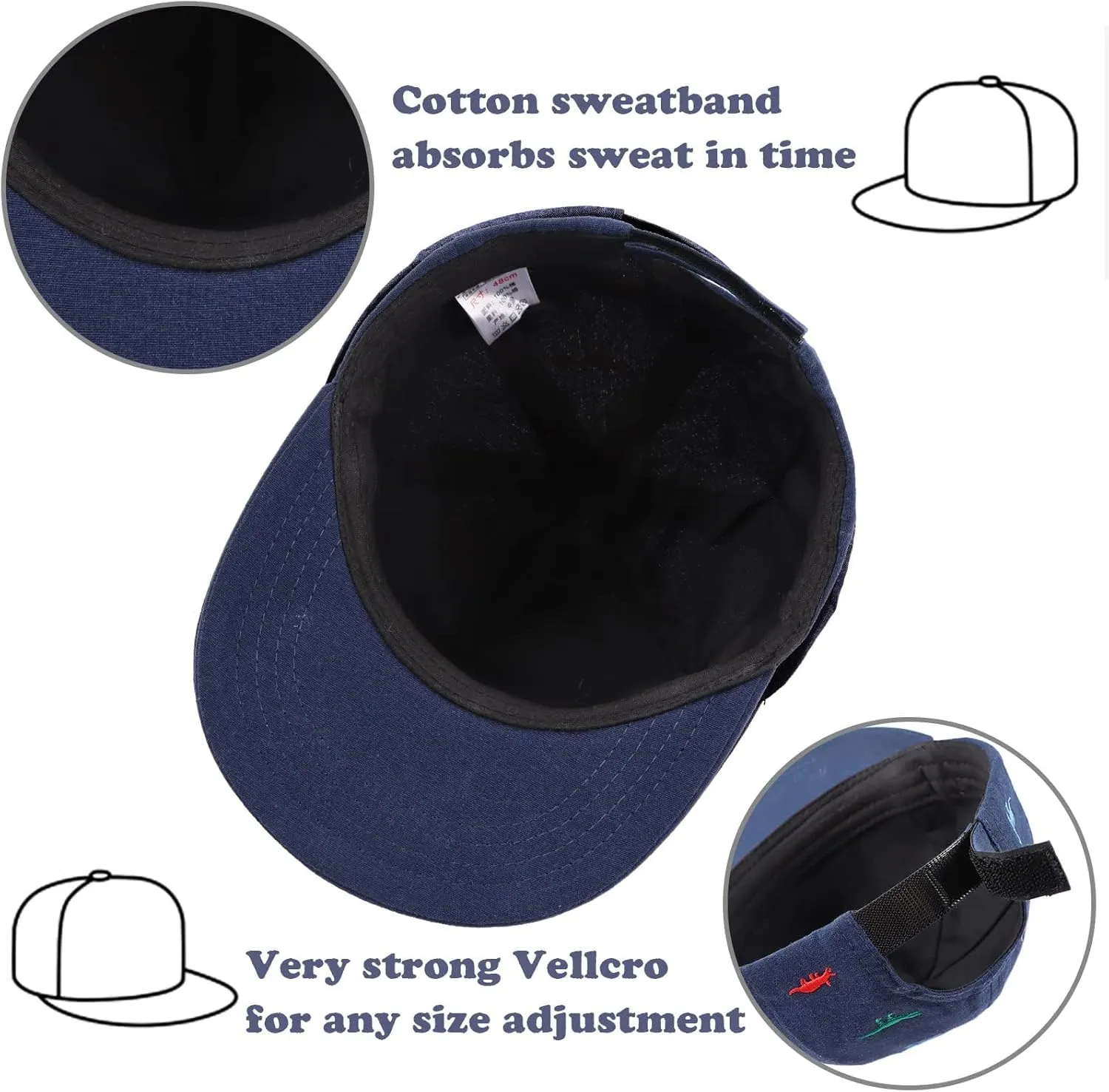 Peecabe Toddler Baseball Hat Novelty Boy Girl Sun Cap Flat Brim Kid Baseball Hats 6M-8Y