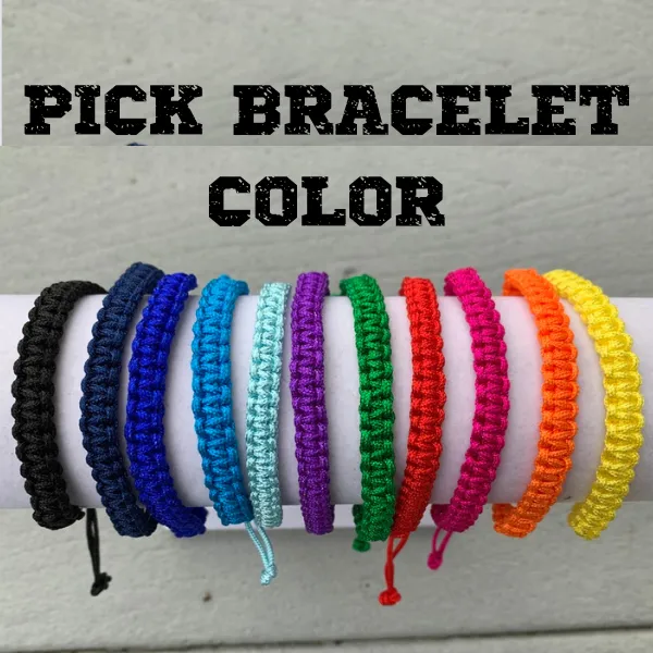 Personalized Engraved Piano Heart Rope Bracelet