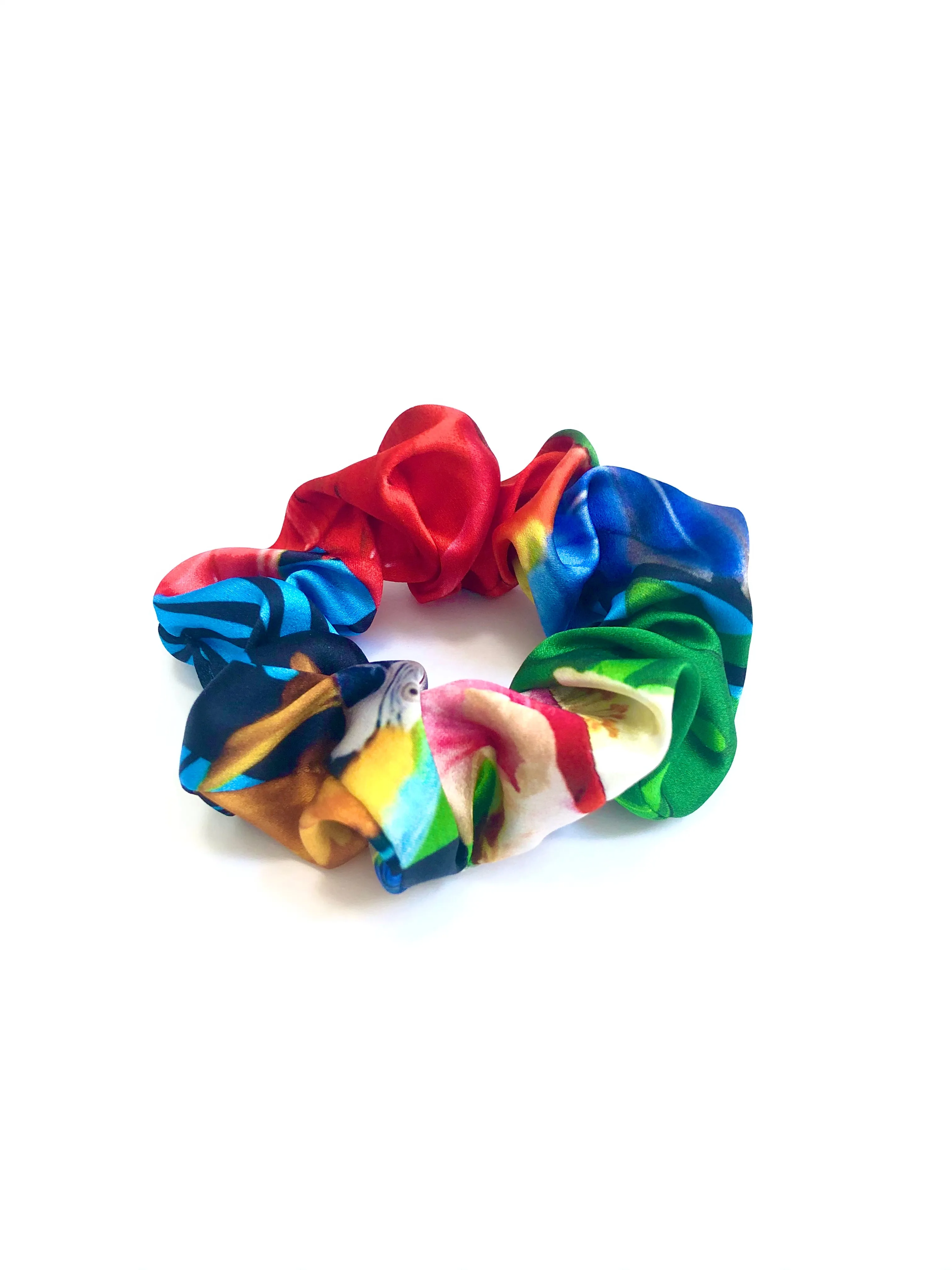 Printed Silk Hair Scrunchies   Set of 3 Into the Wild
