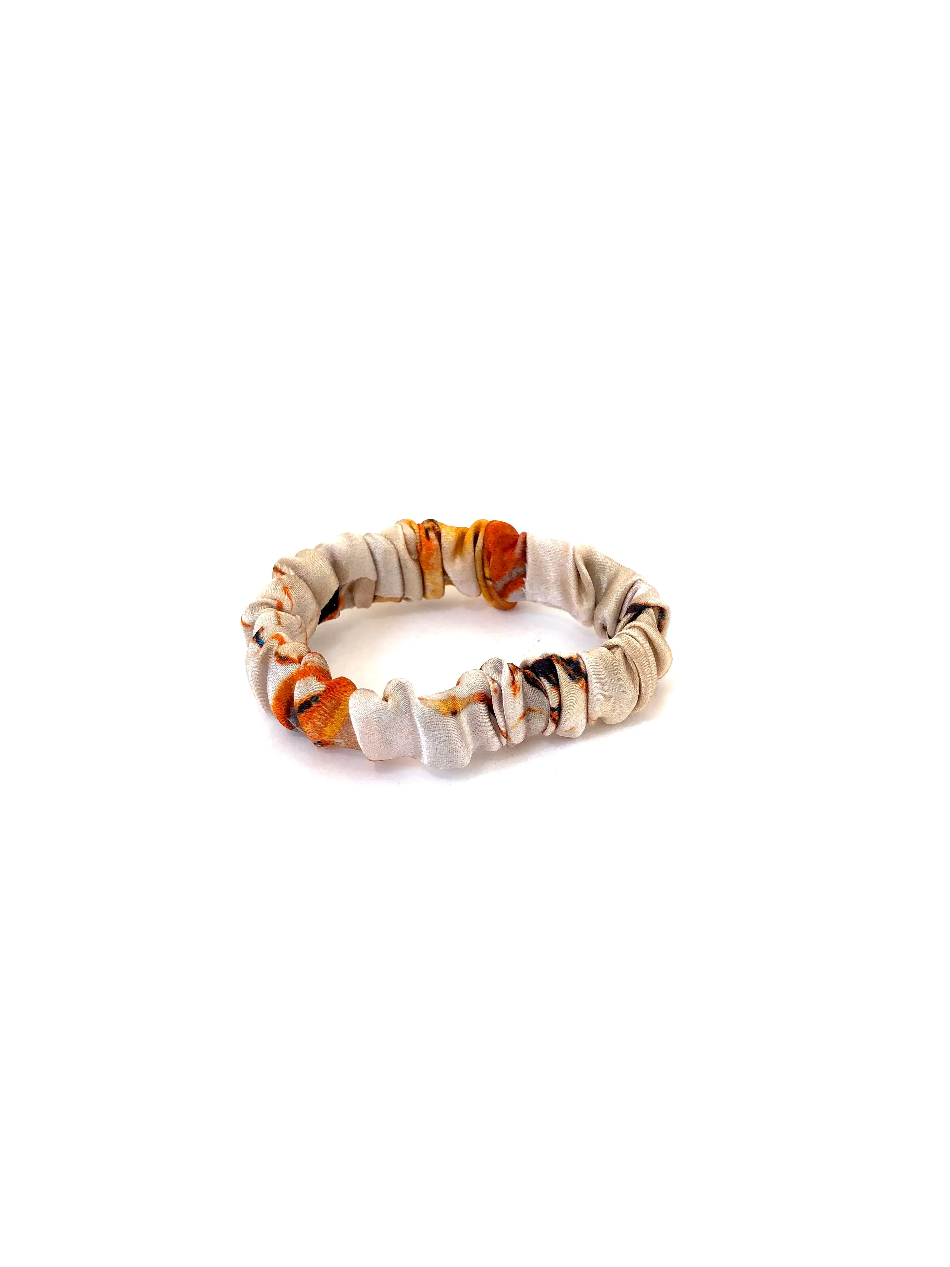 Printed Silk Mini Scrunchies   Set of 3 Marble Madness