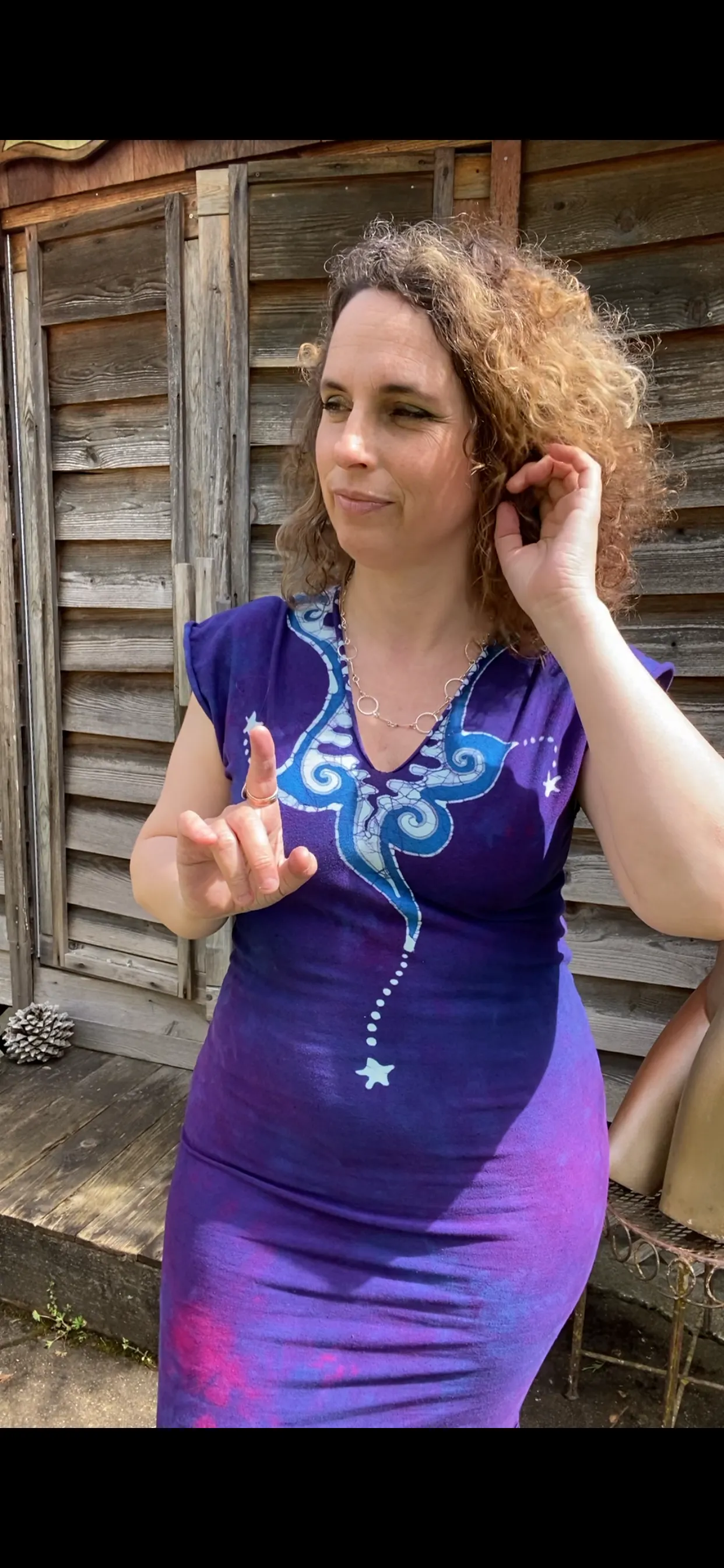 Purple Passion Tribal Stretchy Hemp Tube Dress