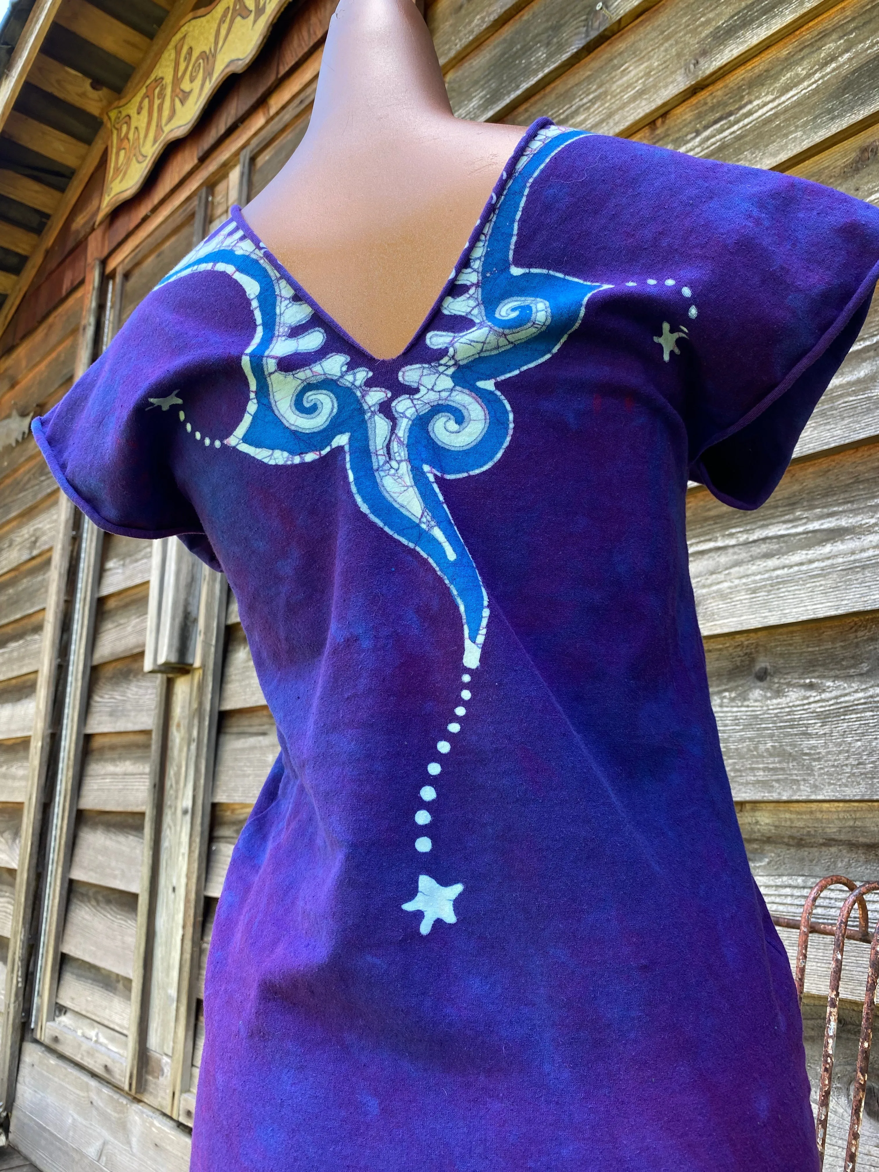 Purple Passion Tribal Stretchy Hemp Tube Dress