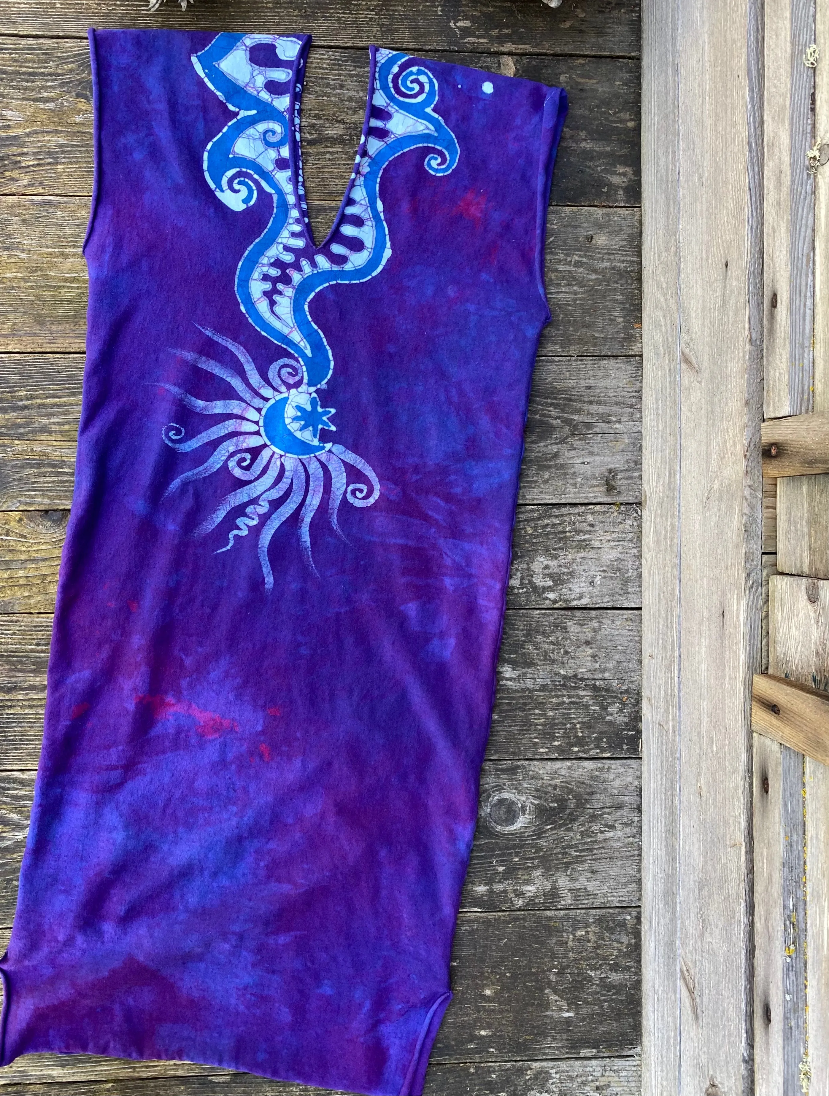Purple Passion Tribal Stretchy Hemp Tube Dress