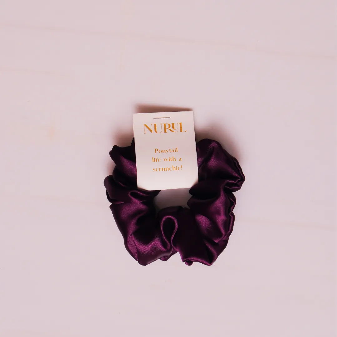 Purple Silk Scrunchy