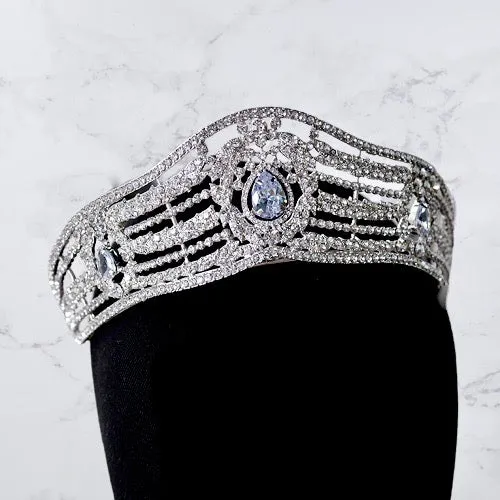 "Olga" - Silver Wedding Rhinestone Tiara