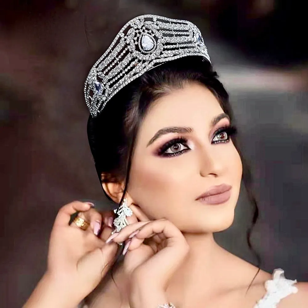 "Olga" - Silver Wedding Rhinestone Tiara